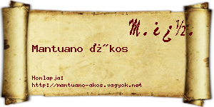 Mantuano Ákos névjegykártya